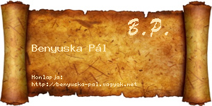 Benyuska Pál névjegykártya