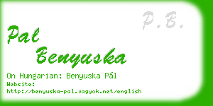 pal benyuska business card