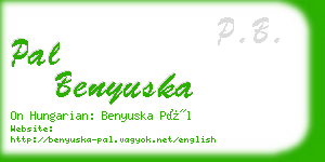pal benyuska business card
